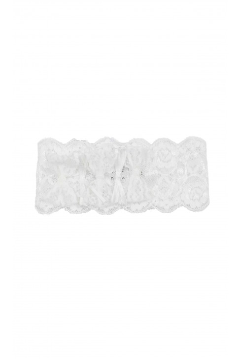 White lace hairband for baptism, Aletta