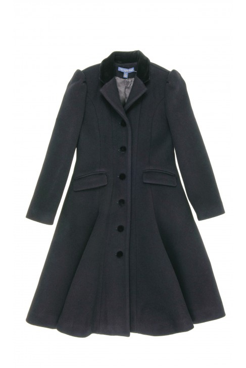 Black fleece girl coat, Polo Ralph Lauren