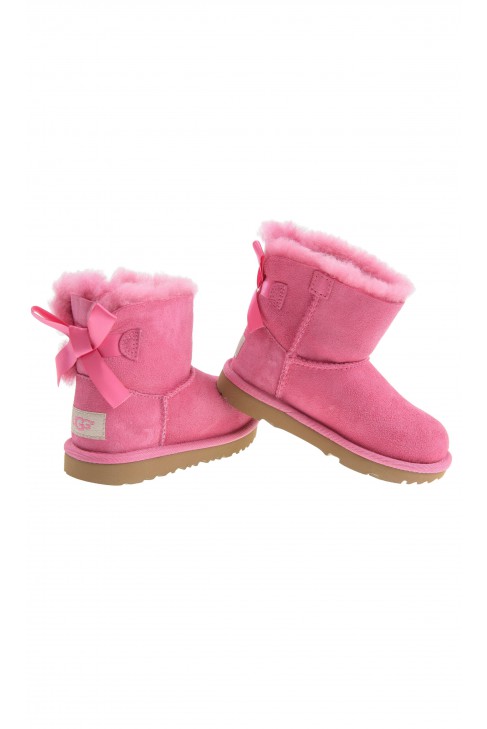 Dark-pink boots with 1 bow, UGG