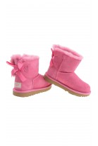 Dark-pink boots with 1 bow, UGG