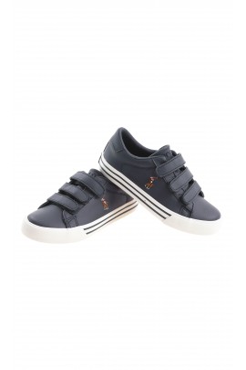 Navy blue sports shoes with triple velcro, Polo Ralph Lauren