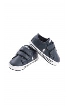 Navy blue baby shoes with velcro, Polo Ralph Lauren