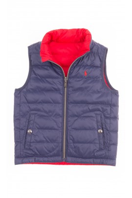 Double-sided red-and-navy-blue gilet, Polo Ralph Lauren