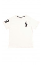 White boys t-shirt with large navy blue horse, Polo Ralph Lauren