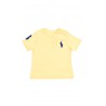 Żółty t-shirt niemowlęcy na krótki rękaw z dużym konikiem,Polo Ralph Lauren