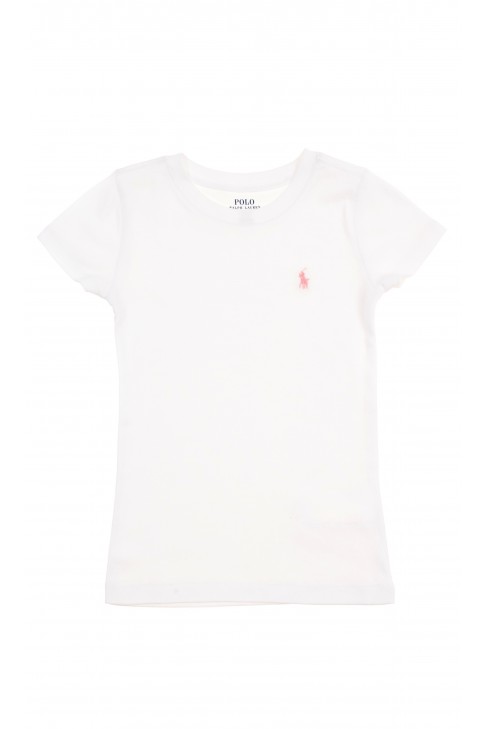 White short-sleeved girls t-shirt, Polo Ralph Lauren