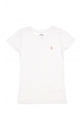 White short-sleeved girls t-shirt, Polo Ralph Lauren