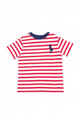 Boys T-shirt in white and red stripes, Polo Ralph Lauren    