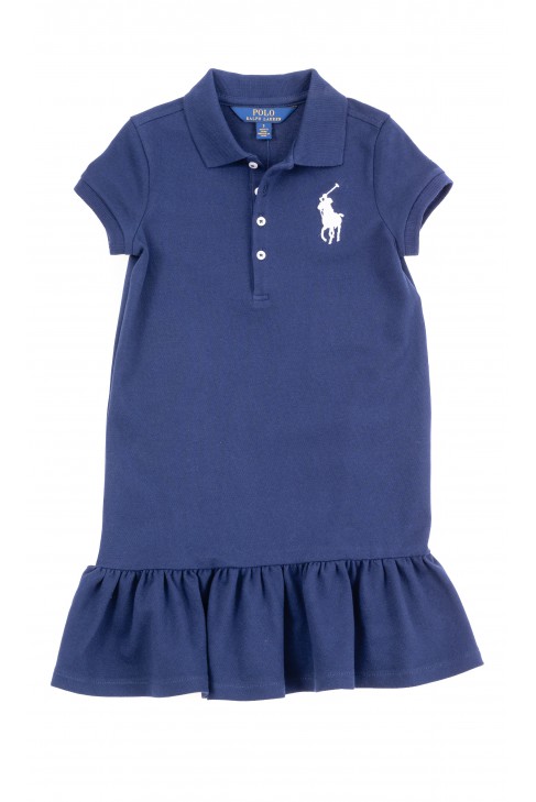 Navy blue dress with frill at the bottom, Polo Ralph Lauren