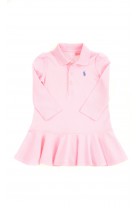 Pink baby dress with long sleeves, Ralph Lauren