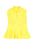 Yellow baby dress with long sleeves, Ralph Lauren