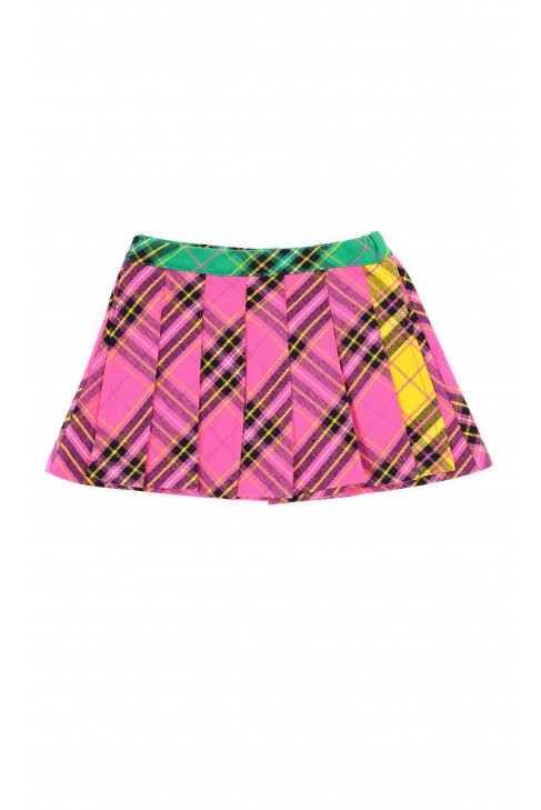 Colourful checked pink skort, ELSY