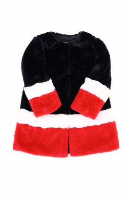 Colourful black red white fur for girls, T-LOVE