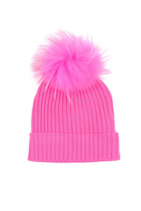 Pink beanie with tassel for girls, ELSY