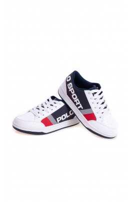 White-navy blue sports shoes for boys, Polo Ralph Lauren