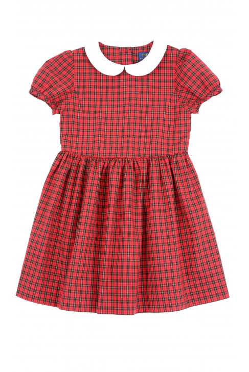 Tartan red and black dress with short sleeves, Polo Ralph Lauren