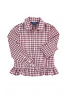 White and red checkered blouse with a long sleeves, Polo Ralph Lauren