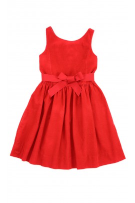 Red sleeveless corduroy dress, Polo Ralph Lauren