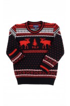 Black and red sweater with a Christmas motif, Polo Ralph Lauren  