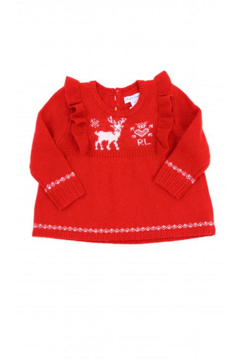 Baby red sweater for girls, Ralph Lauren