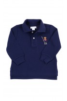 Navy blue Polo long sleeve for boys, Ralph Lauren