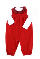 Red dungarees for babies, Ralph Lauren