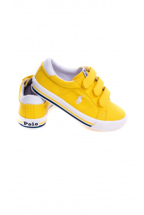 Yellow Velcro sneakers for kids, Polo Ralph Lauren