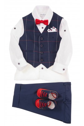 Suit set for boys - vest, shirt, pants 3/4, Colorichiari