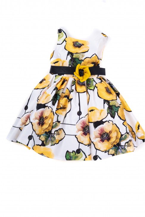 Dress with yellow flowers for girls, Colorichiar