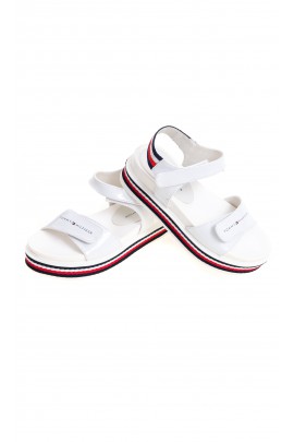 White sandals on one wide strap for girls, Tommy Hilfiger