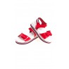 Red sandals on one wide strap for girls, Tommy Hilfiger