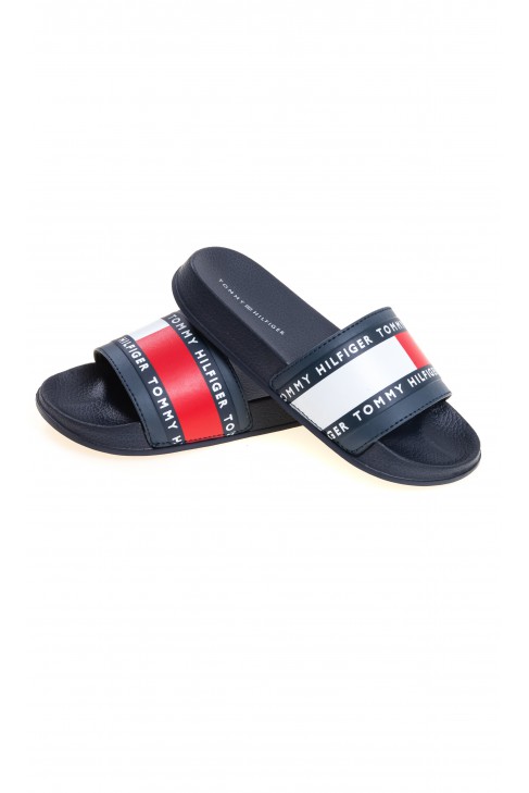 White and red slippers for boys, Tommy Hilfiger