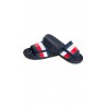 White and red Velcro slippers for boys, Tommy Hilfiger