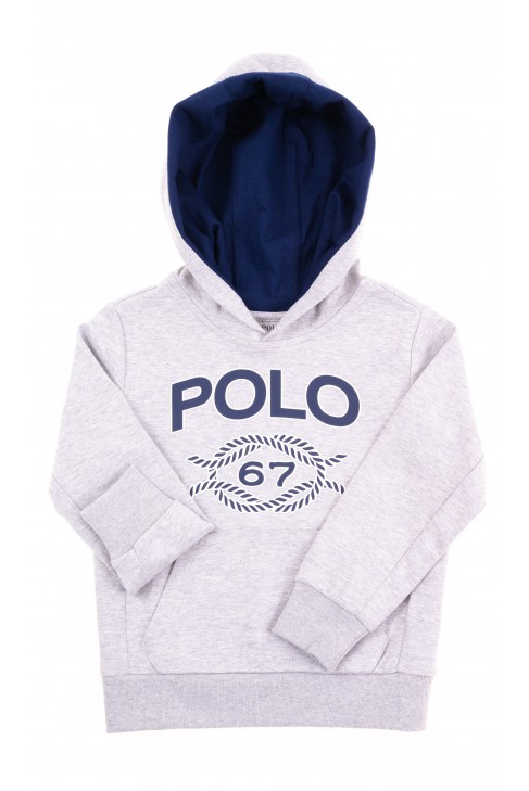 Grey hoodie for kids, Polo Ralph Lauren