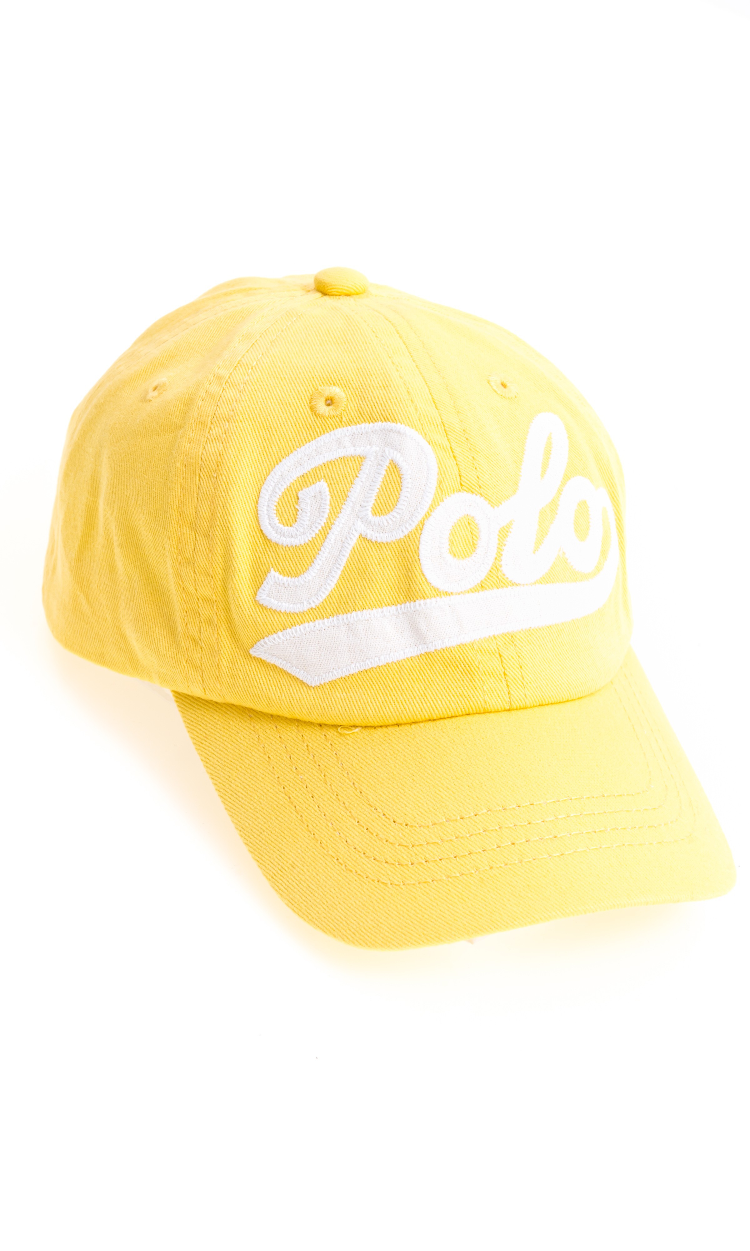 yellow polo cap