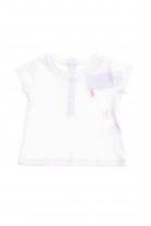 White baby T-shirt for girls, Ralph Lauren