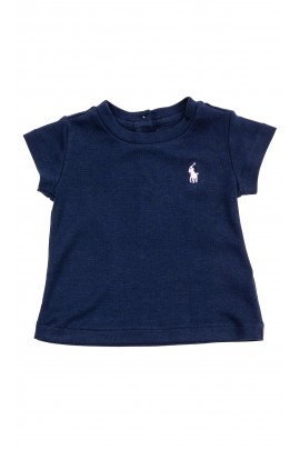 Navy blue baby T-shirt for girls, Ralph Lauren