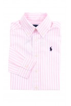 White and pink vertical striped shirt for boys, Polo Ralph Lauren