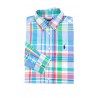Colourful blue and green checked shirt for boys, Polo Ralph Lauren