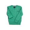 Green cable stitched sweater, Polo Ralph Lauren