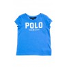 Blue T-shirt with POLO inscription for girls, Polo Ralph Lauren