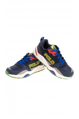 Navy blue sneakers with colourful details, Polo Ralph Lauren