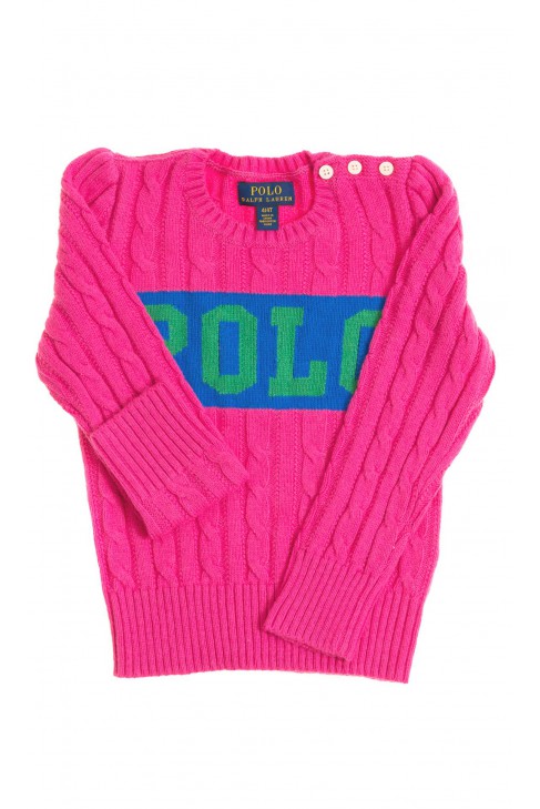 Pink sweater for girls, Polo Ralph Lauren