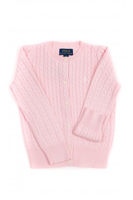 Pink cardigan for girls, Polo Ralph Lauren