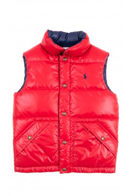 Navy blue and red down vest for boys, Polo Ralph Lauren