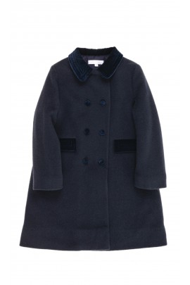 Navy blue coat, Mariella Ferrari