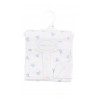 White double-sided blanket with blue patterns, Ralph Lauren
