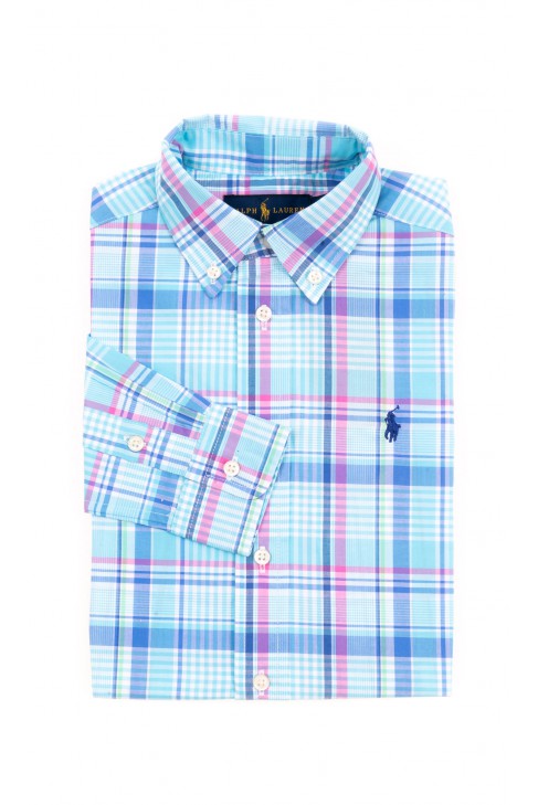 Blue checked shirt for boys, Polo Ralph Lauren