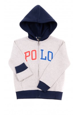 Gray hoodie with POLO logo, Polo Ralph Lauren