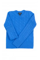 Blue cashmere cable knit sweater, Polo Ralph Lauren